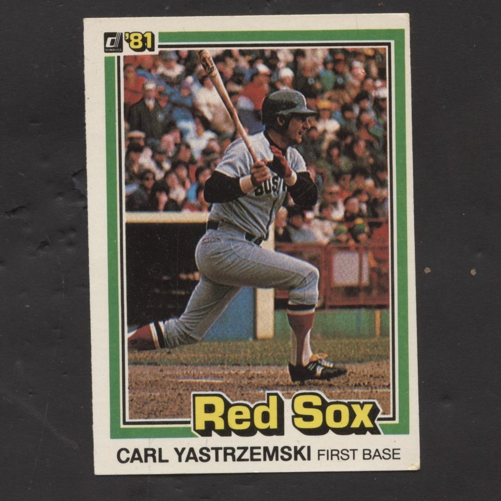 1981 DONRUSS BASEBALL CARL YASTRZEMSKI BOSTON RED SOX NO CREASES